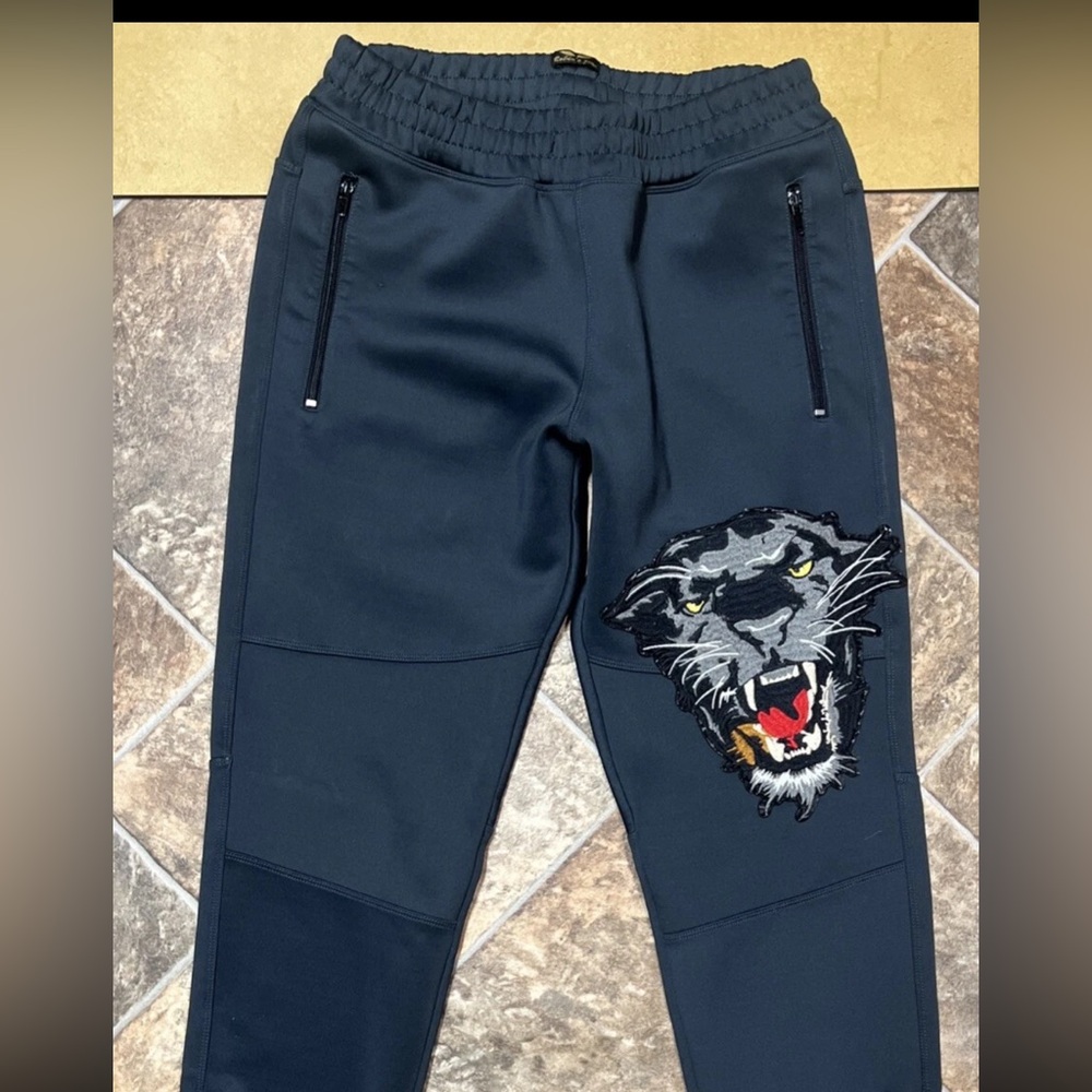 Robin Jean’s Black Panther Embroidered Men's Pants